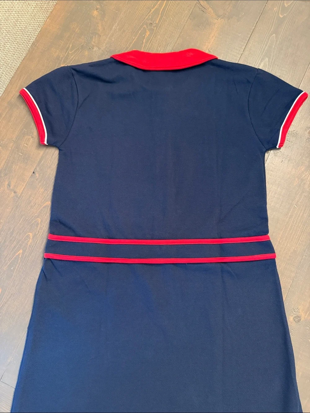 NWT Bella Bliss Red Collar Navy Dress Belted School Size 14 Girls